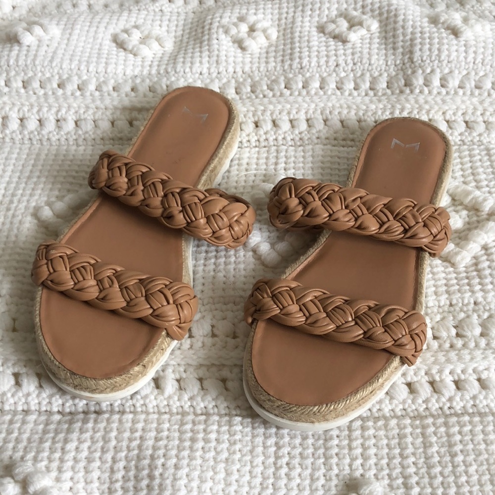 Marc Fisher Ltd Jaimee Tan Leather Double Braided… - image 1